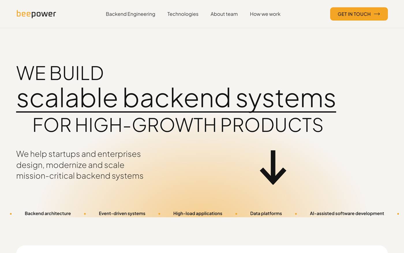 beepower — live site screenshot